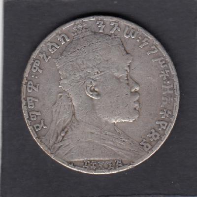 Beschrijving: 1 Birr MENELIK rare